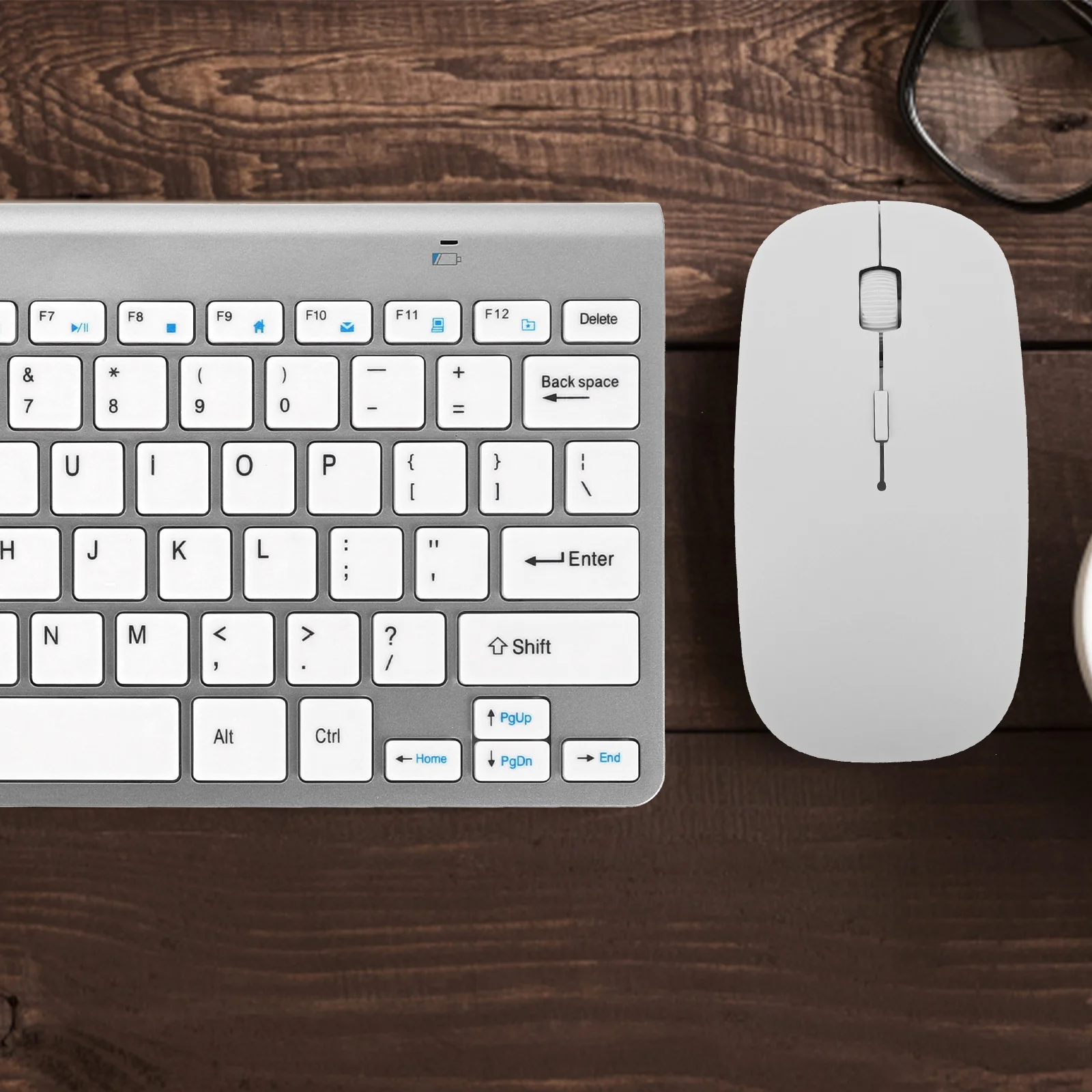 

1 set 1 Set Wireless Keyboard Mouse Combo Compact Quiet 2.4Ghz Plug Play For Laptop Pc Modern Computer Accessory Space-Saving