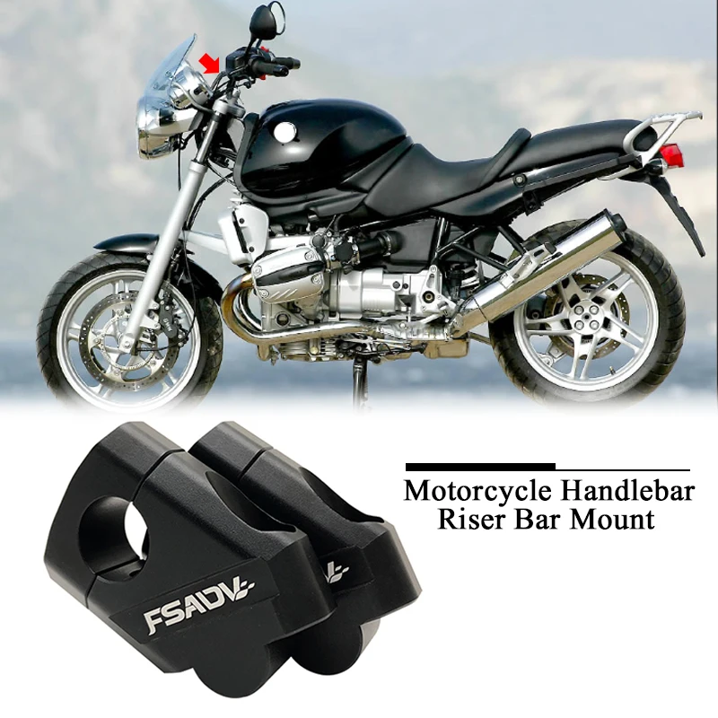 For BMW R850R F800ST R 850R F800 ST F 800ST R850 R R 850 R F 800 ST Motorcycle Handlebar Riser Bar Mount Black Silver