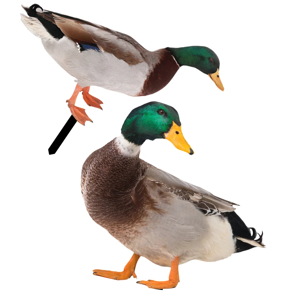 2 Pcs Courtyard Insert Wood Pile Yards Simulation Acrylic Outdoor Decoration