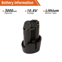 10.8V  3000mAh Li-ion Rechargeable Battery Pack Replace for BOSCH Cordless Electric Drill Screwdriver BAT411 BAT412 BAT412A