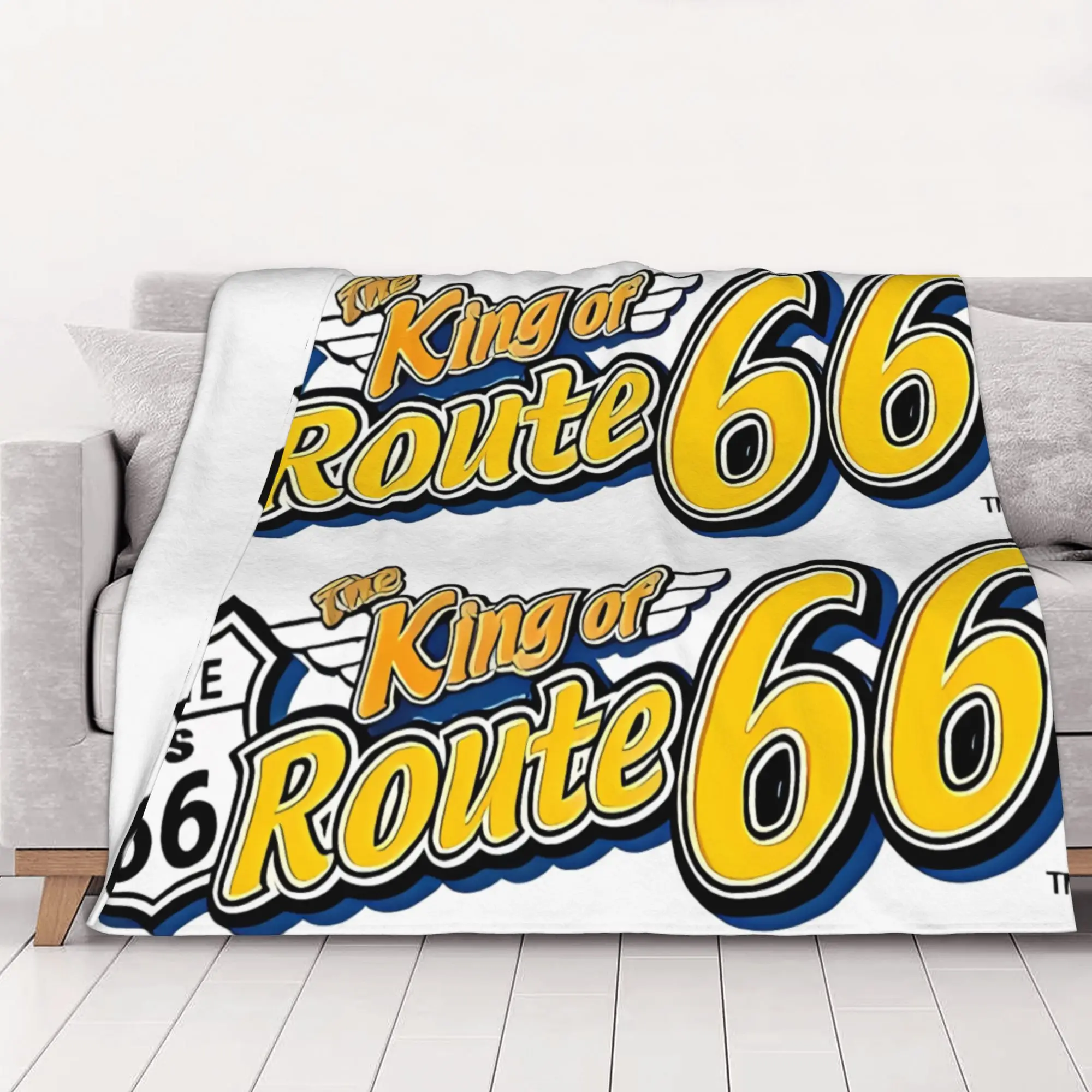 1PC home Cute Room Decor Classic Blanket Throw Blanket Route 66 Novelty Warm Blanket All Season