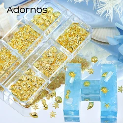 Starfish Resin Keychain DIY Resin Accessories Ocean Metal Rivet Filling Epoxy Silicone Molds Sea Shell Hippocampal Summer Gifts