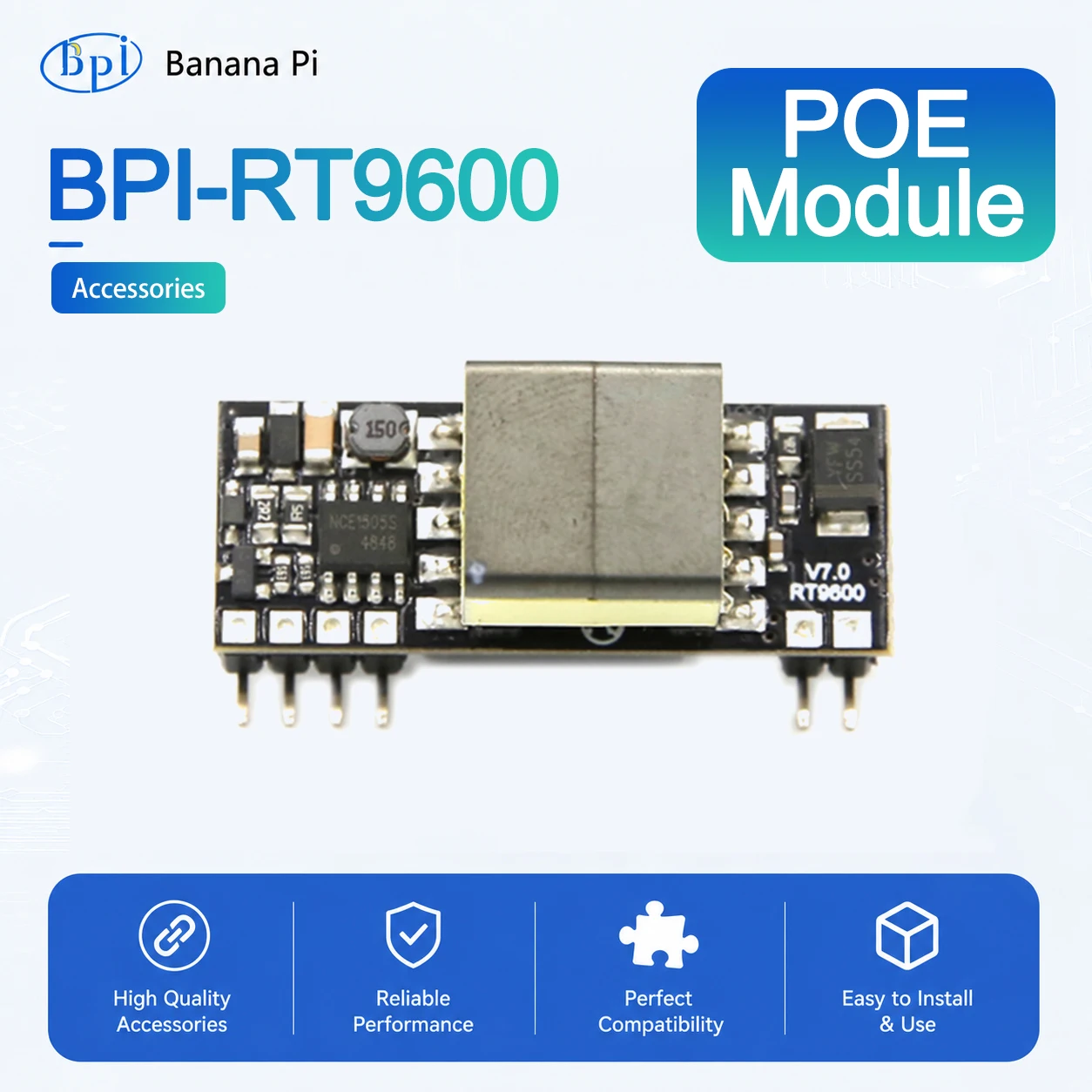 Banana PI BPI-RT9600 POE Module, applies to BPI P2 ZERO Board & P2 Maker