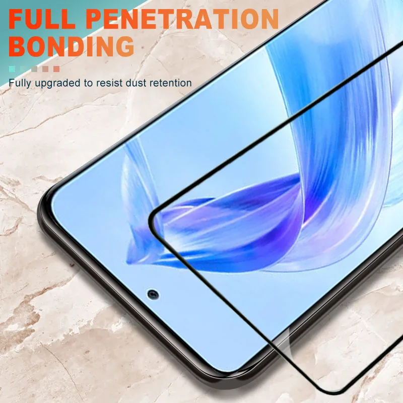 Protector de pantalla de vidrio templado completo, película protectora para Honor 90, 70, 50, 30 Lite, 30i, 50 SE, X7, X8, X9, X10, X20, X30, X40, GT, X50i, 5 unidades