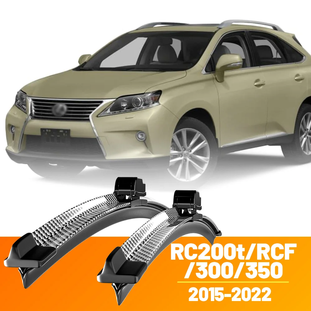 2pcs Front Windshield Windscreen Wiper Blades Carbon Fibre Wipers For Lexus RC200t RCF RC300 RC350 2015-2022 2016 2017 2019 2020