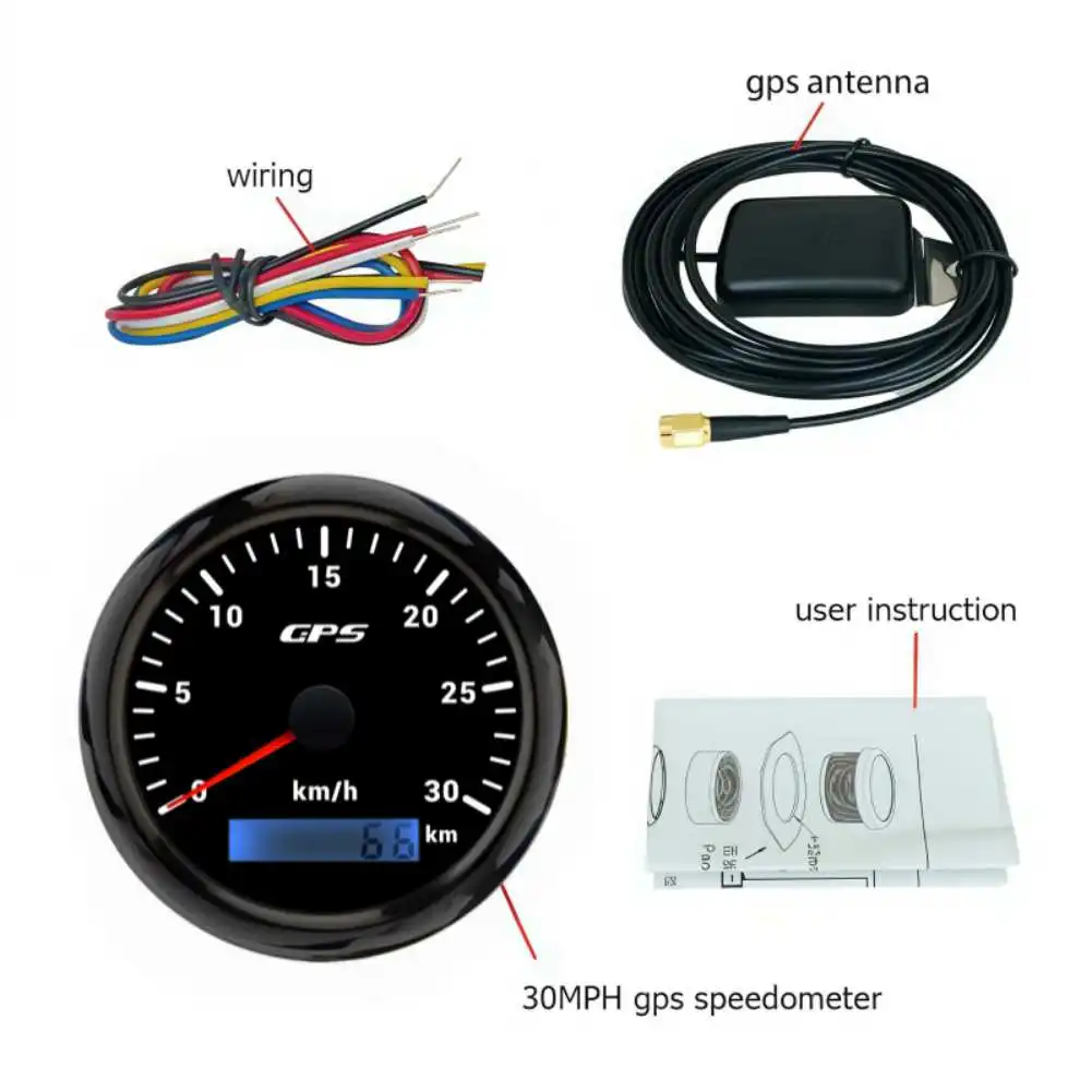 Adjustable Backlight Gauge 52mm Speedometer Gauge For Off-Road Adventures 7 Color Backlight Options 9-32V DC Working Voltage