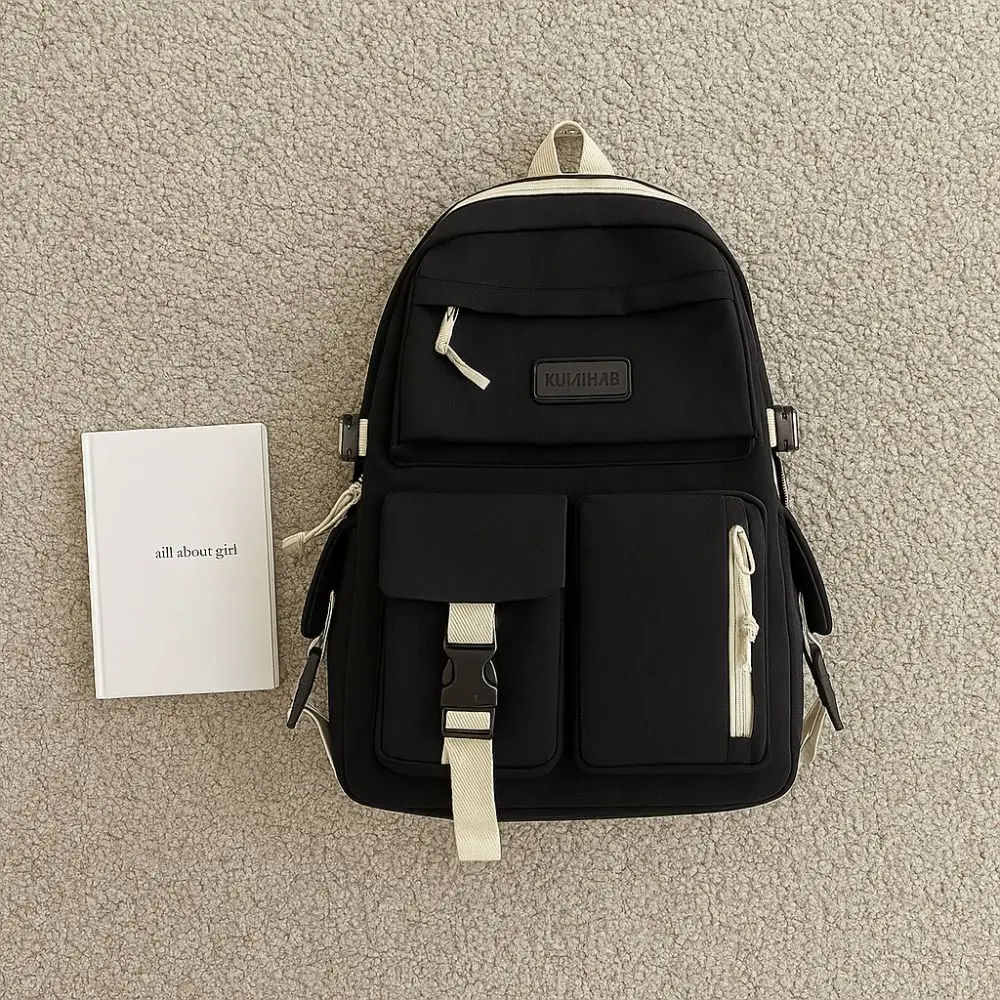 Large Capacity Student Backpack Breathable Lightweight Laptop Backpack Adjustable Strap Multi-pocket School Backpack Going Out