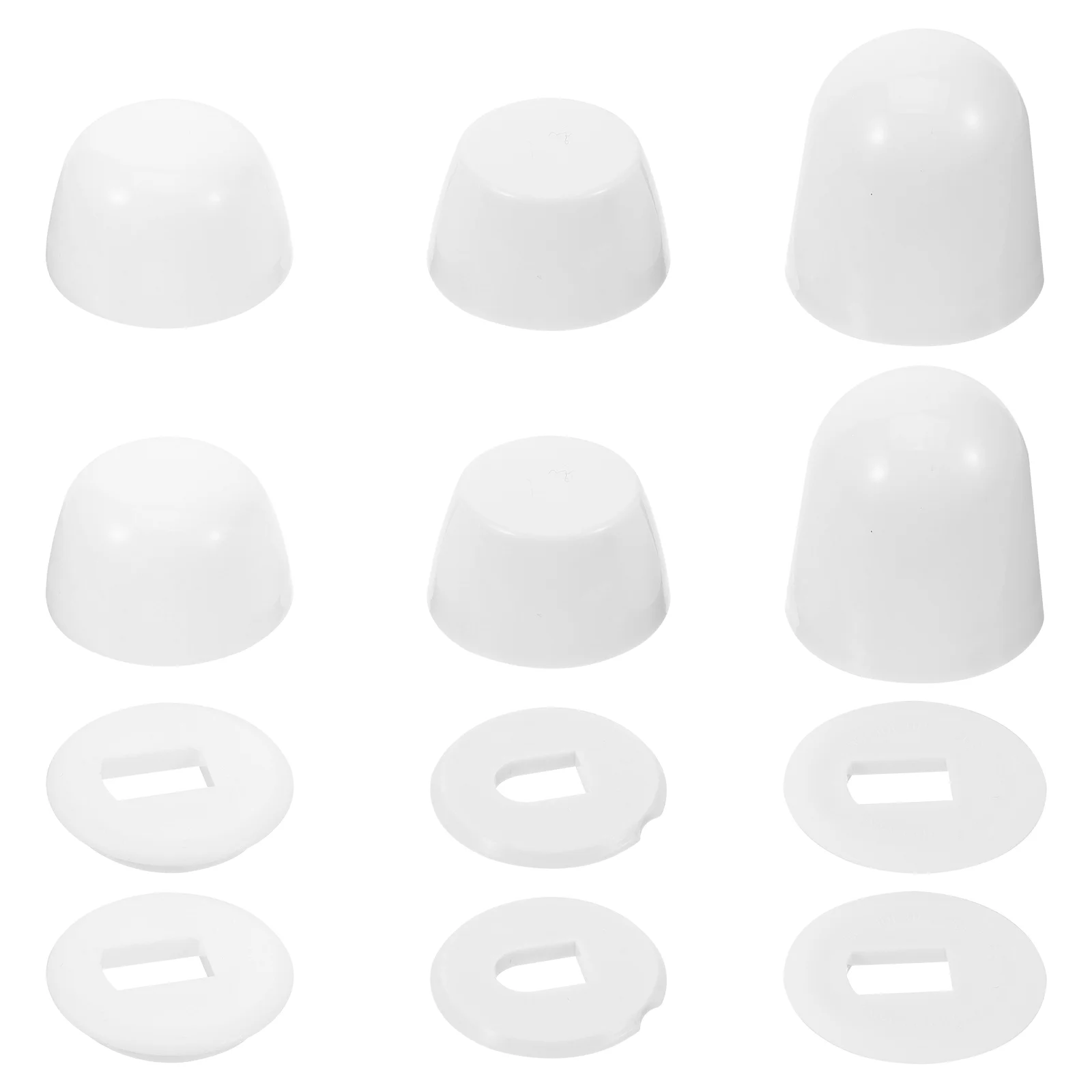 

6 Pairs Toilet Accessories Decorative Cover Bolt Covers Supplies Screw Abs Caps Seat Floor for Bowl Screws