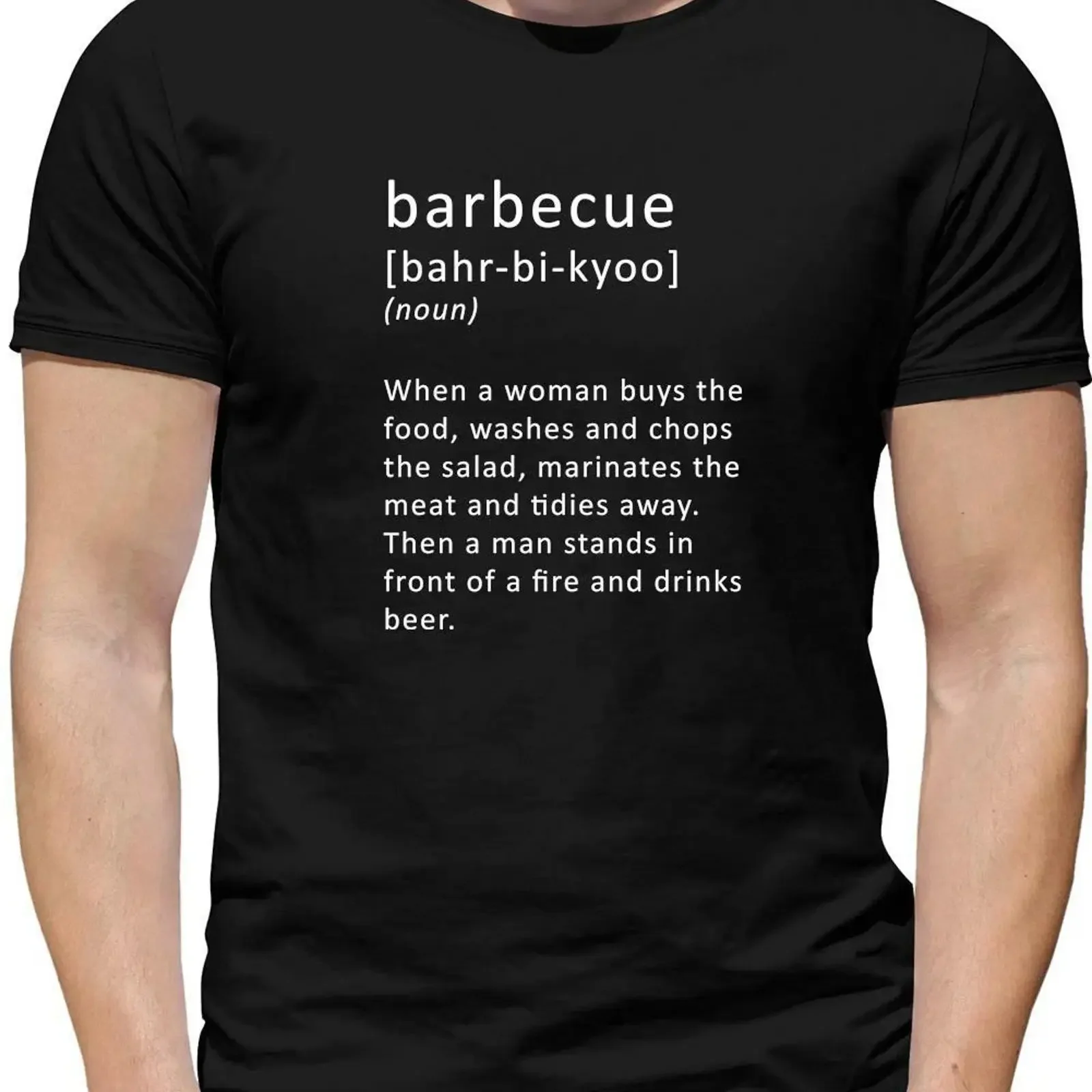 Funny Definition Barbecue Herren T Shirt BBQ Fleisch Essen Barby Sommer vintage Washed Slightly graphic homme Stretched