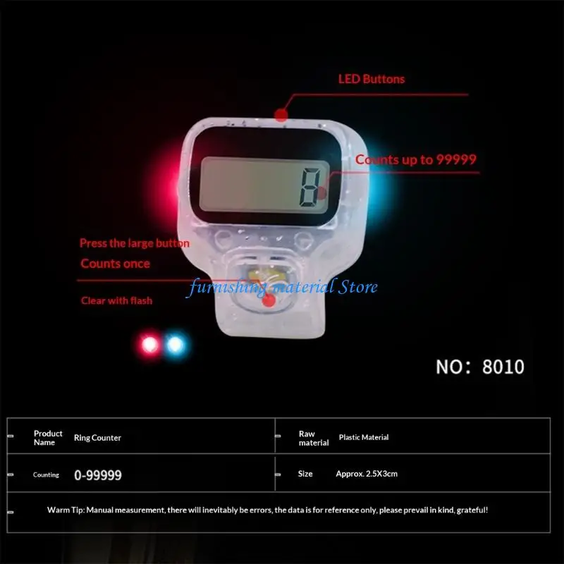 Y5GD Plastic Rings Counter For Comfortable Wear And Accurate Counting In Daily Tasks