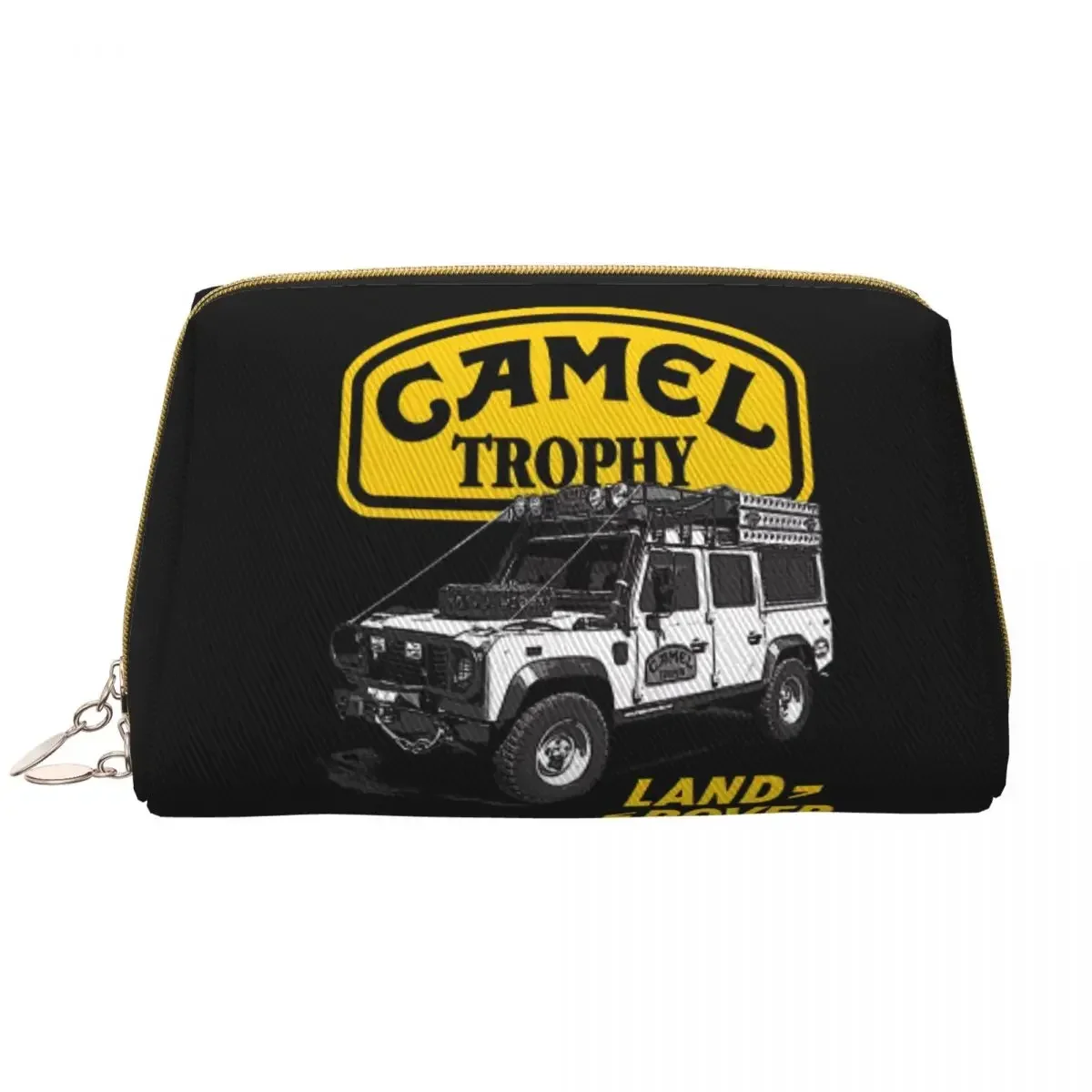 Custom Camel Trophy Travel Cosmetic Bag for Women Toiletry Makeup Organizer Lady Beauty Storage Dopp Kit