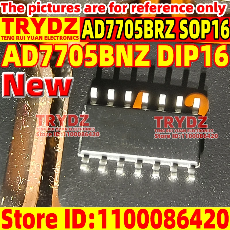 5-1pcs New AD7705BRZ SOP16 / AD7705BNZ DIP16 For analog-to-digital conversion chip IC