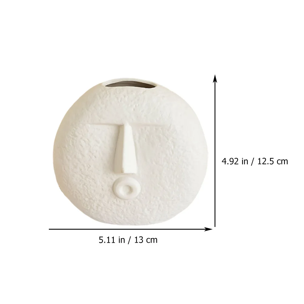 

1Pcs Abstract Art Vase Creative Human Face Ceramic Flower Pot Desktop Decoration Modern Nordic Style Home Ornament