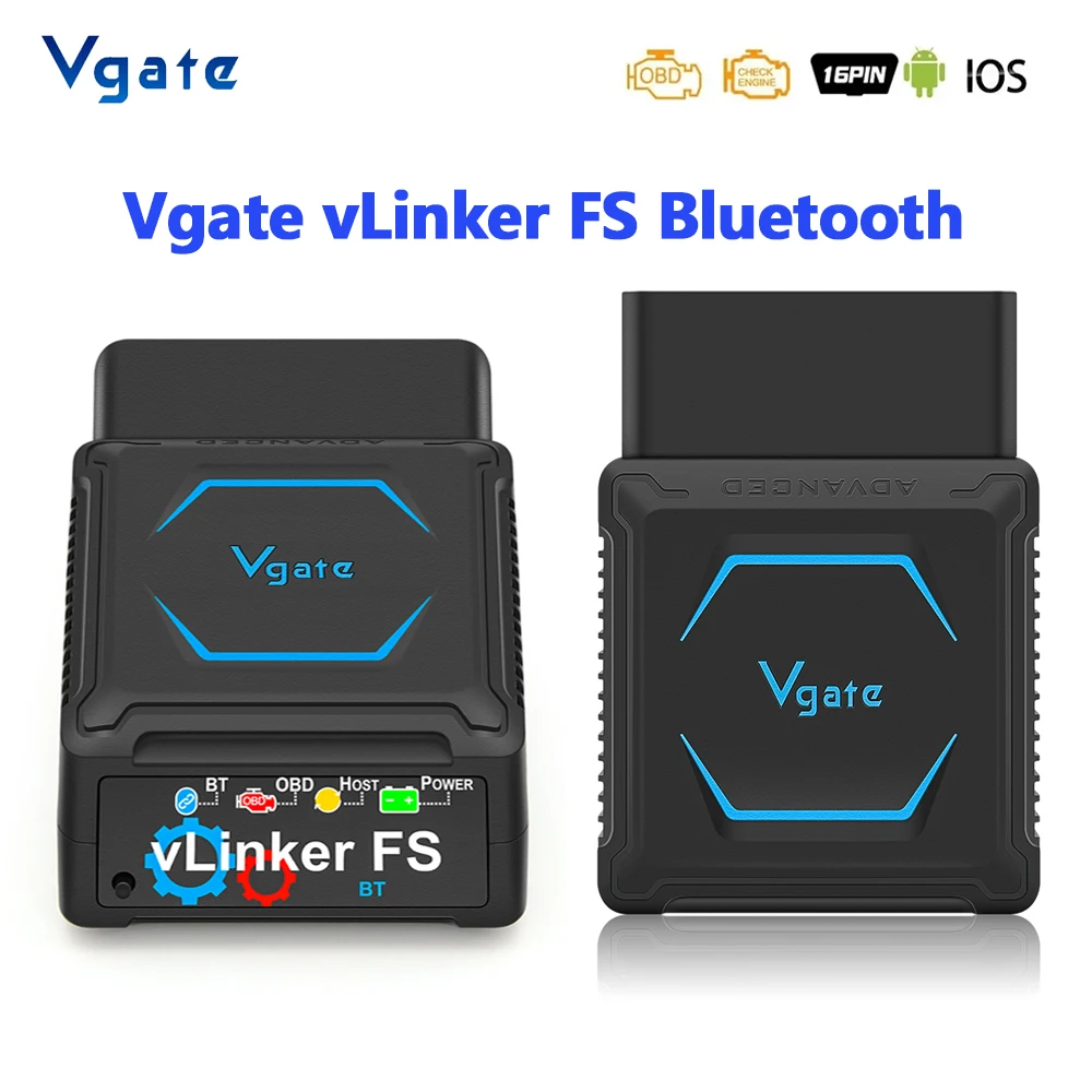 Vgate vLinker FS Bluetooth ELM327 OBD-II Adapter 12V 24V For FORScan For Car Scanner For Android IOS Car Diagnostic Scanner Tool