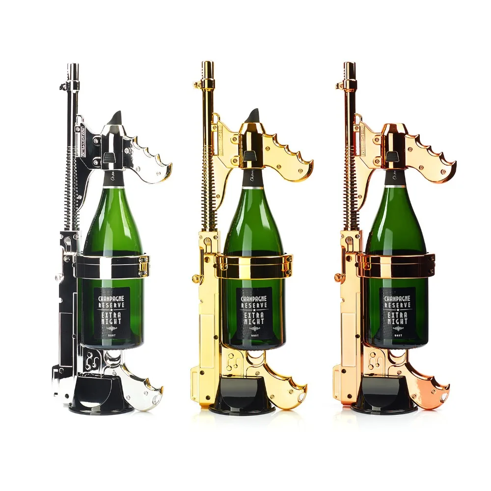 3 Colors latest bar KTV atmosphere prop multifunction spray jet champagne gun with nozzle pourer convert base 4 gifts