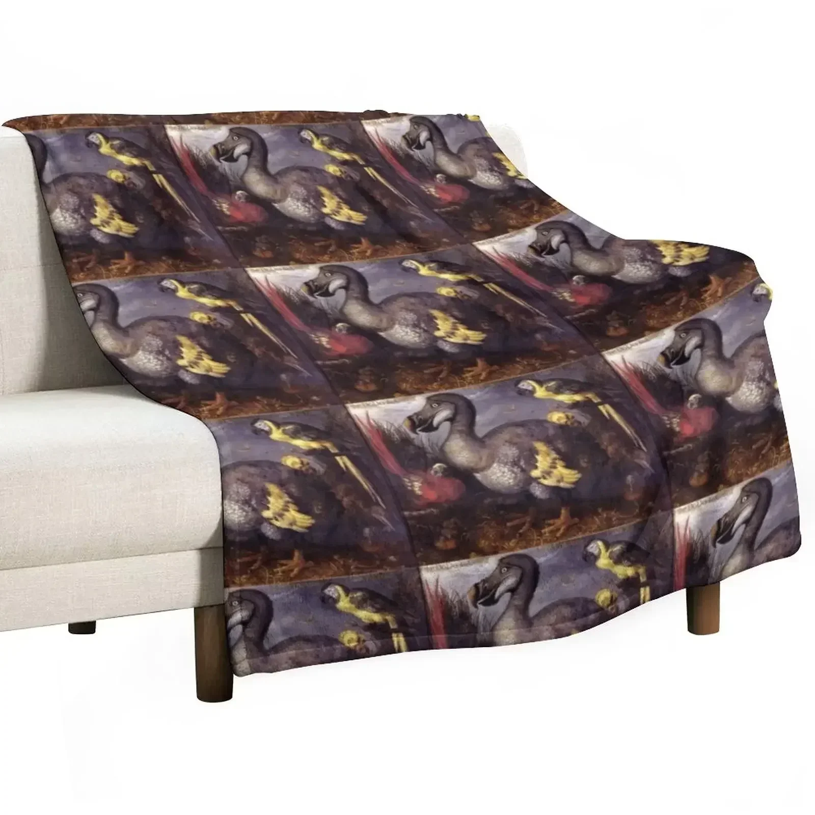 Edwards' Dodo by Roelant Savery Throw Blanket Warm Decoratives Soft Extra Large Throw Blankets