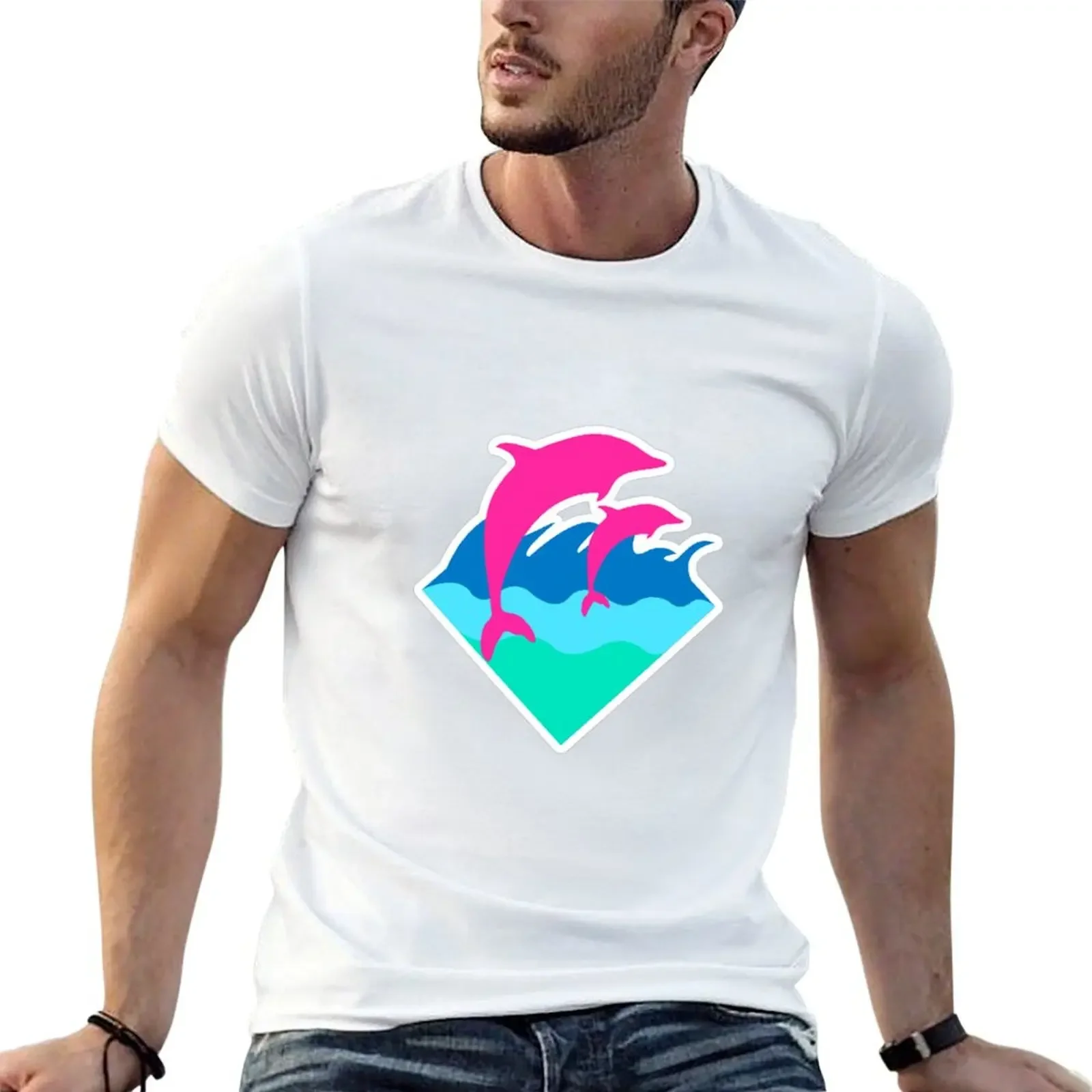 

Pink Dolphin T-Shirt graphics plus sizes baggy shirts customizeds heavy weight t shirts for men