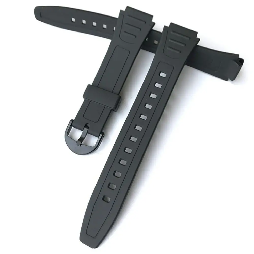 Correa de goma de silicona para reloj Casio G Shock W-800H W-217 AQ-S800W, accesorios para reloj, pulsera deportiva de 18MM