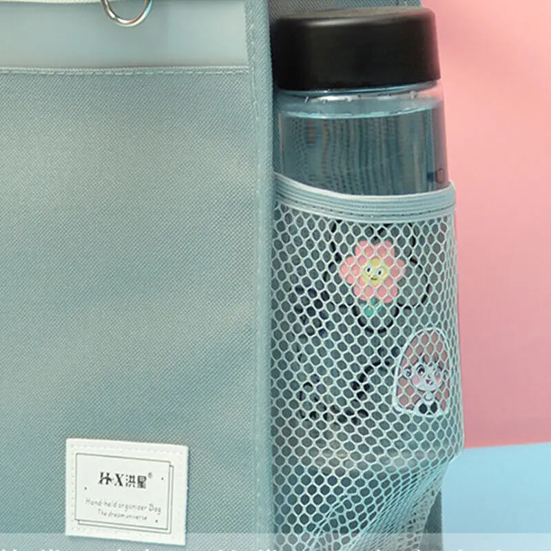 Art Handheld File Bag Student Book Bags Document Bag Canvas Carrying Case Durable Portable Art Organizers Bags with Pocket