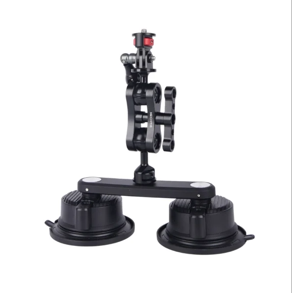 Dual Suction Car Mount Magic Arm With GoPro & 1/4 Inch Adapter