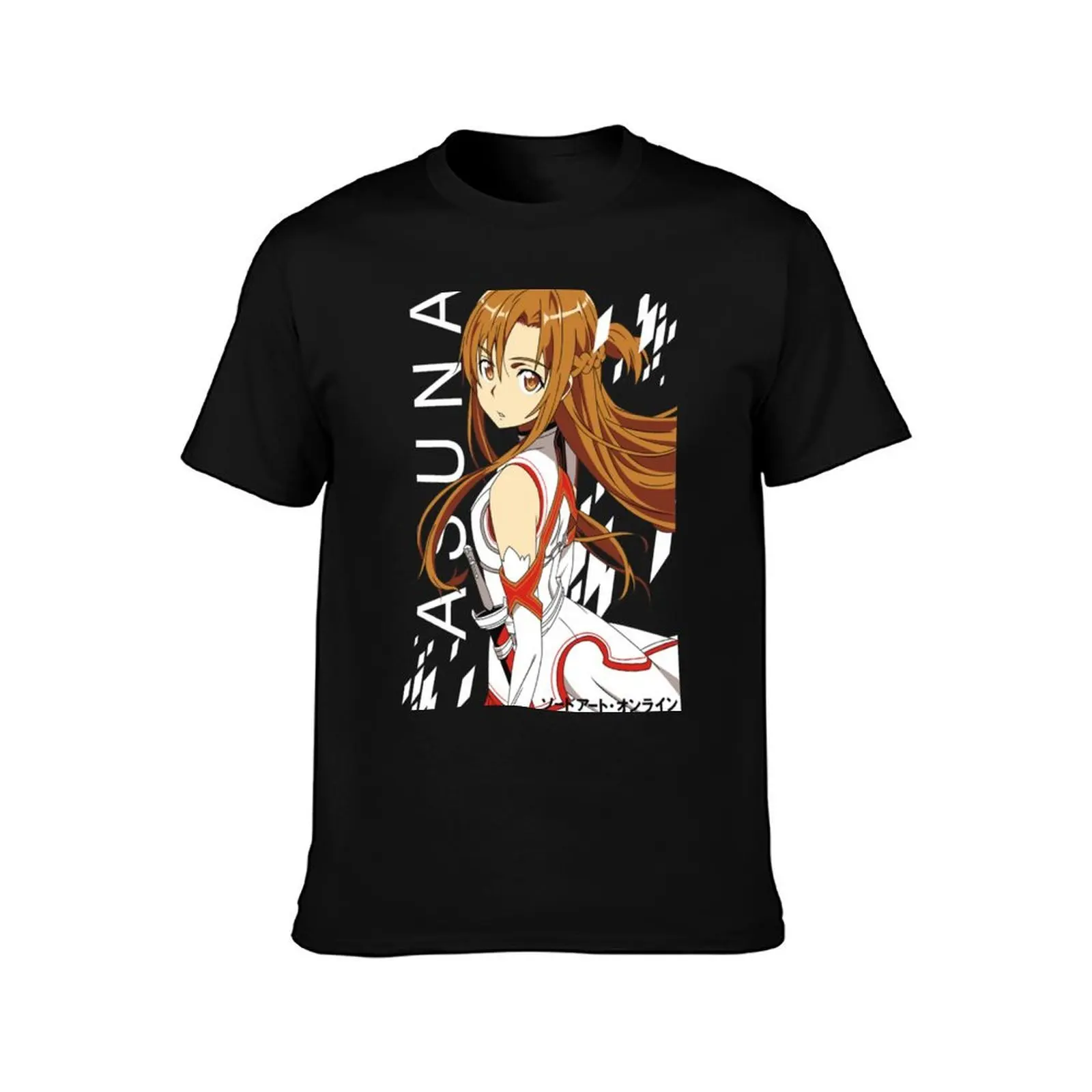 Asuna Yuuki SAO Classic T-Shirt Summer Casual Cotton Tee Oversized Streetwear Tops Vintage Graphic Print Unisex Men Women