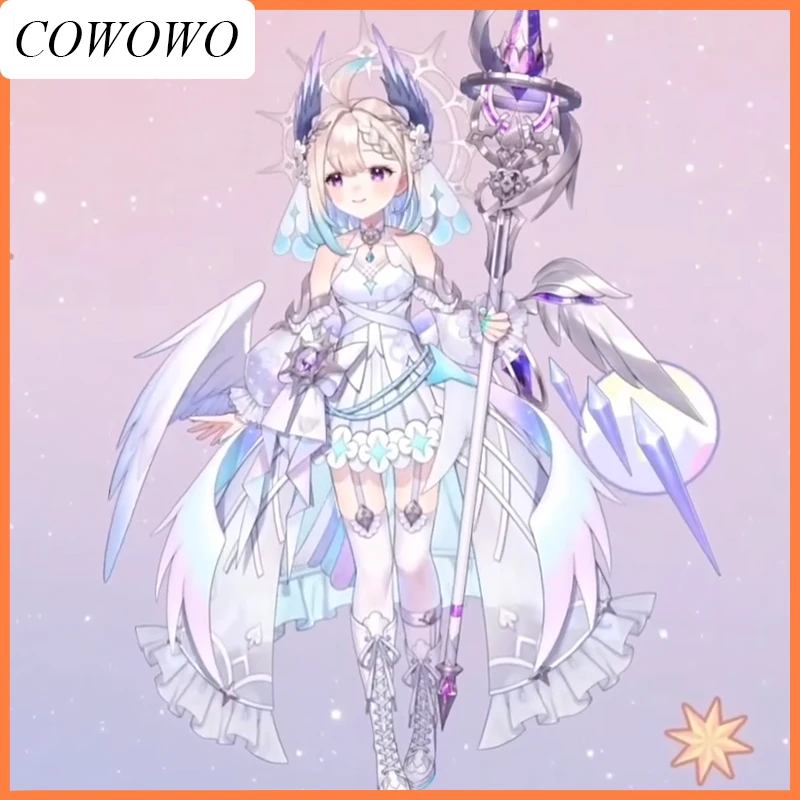 COWOWO-anime! Vtuber Nijisanji Enna Alouette Spel Pak Elegante Sexy Jurk Uniform Cosplay Kostuum Halloween Party Outfit