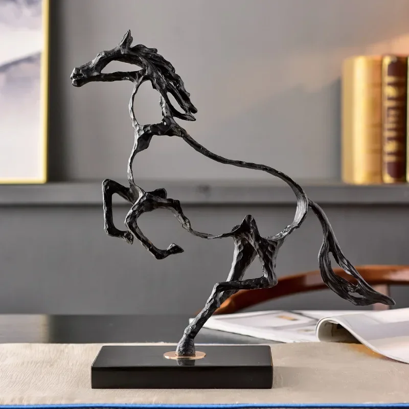 Premium hollow horse ornament creative home wrought iron ornament business gift