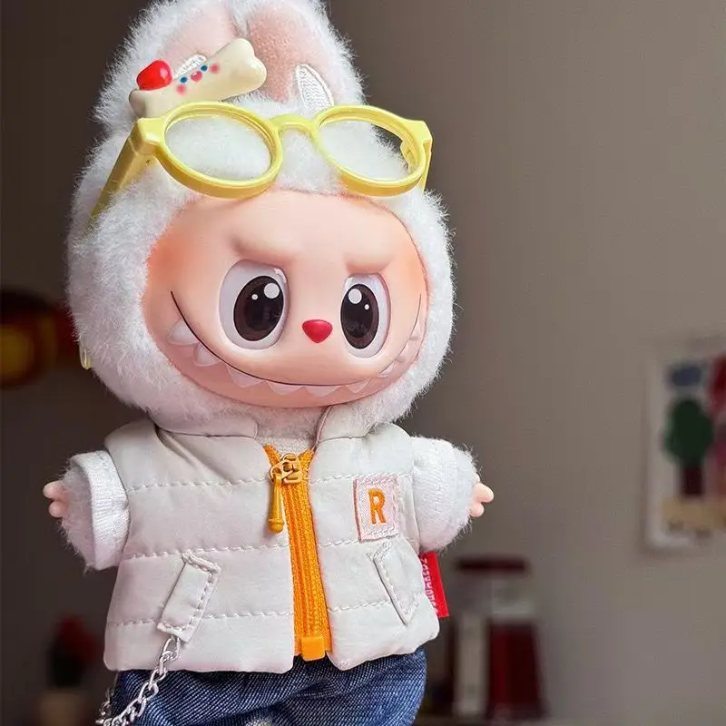 

for V1 V2 V3 Labubu Doll Clothes Cotton Vest Fashion Winter Clothes for 17cm Doll Bread Coat Role Play Toy Gift