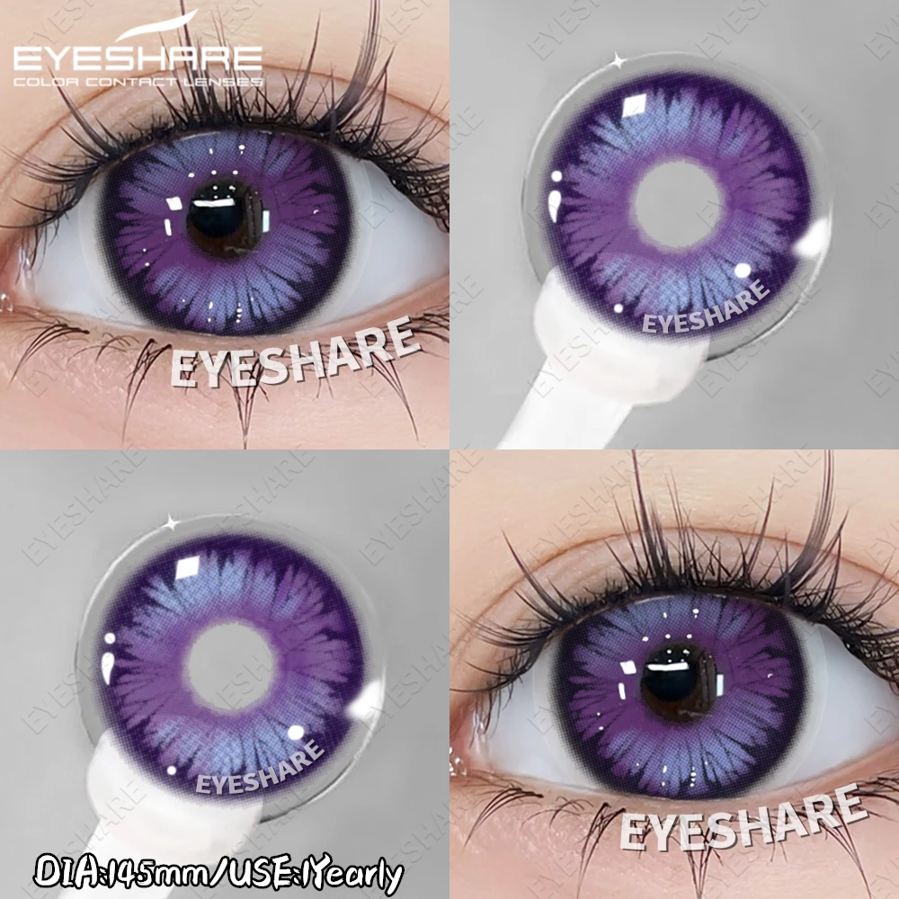 EYESHARE 1 Paar Farbe Cosplay Rosa Kontaktlinsen Rote Linsen Lila Augen Kontakt Halloween Schönheit Make-Up Linsen Anime Zubehör