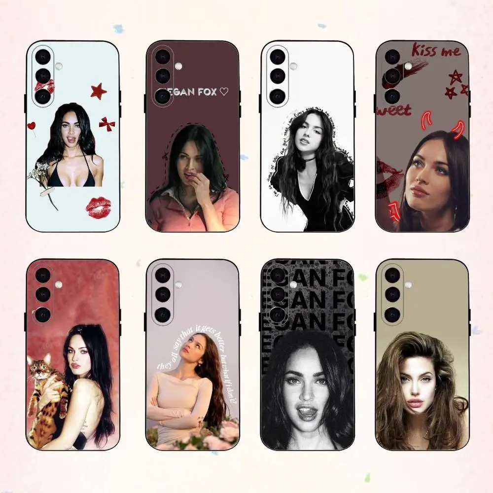 

Megan F-Fox phone Case For Samsung Galaxy A73,A72,A71,A70,A53,A52,A51,Others Soft Black Shell