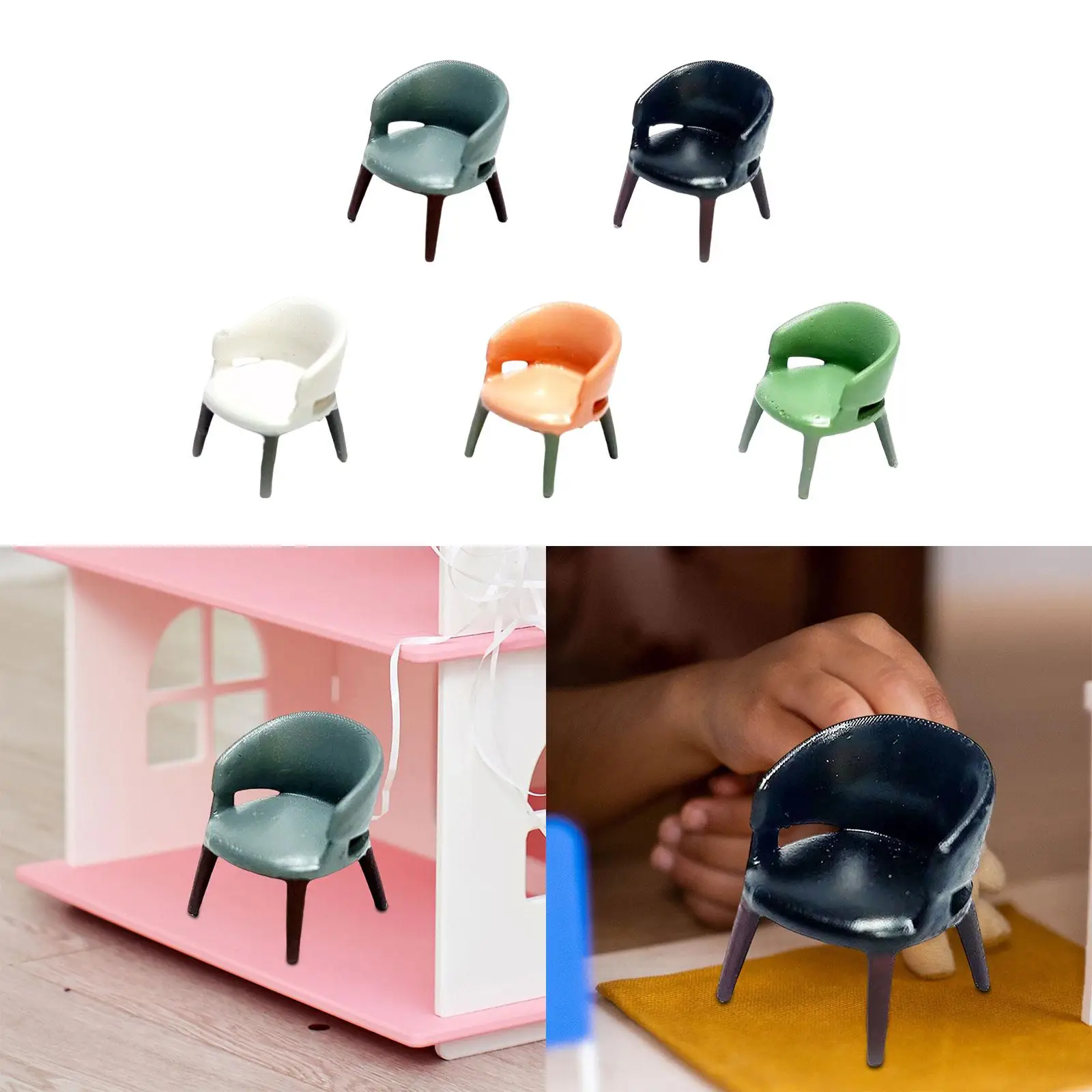 

Mini Armchair 1/64 Scale Resin Model Detailed Diorama Chair Accessory for Architectural Landscaping and Model Train Layouts