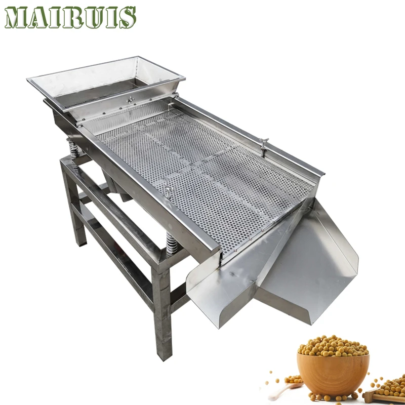 Stainless Steel Screening Machine Electric Linear Vibrating Screen Plastic Particle Vibrating Screening Machine