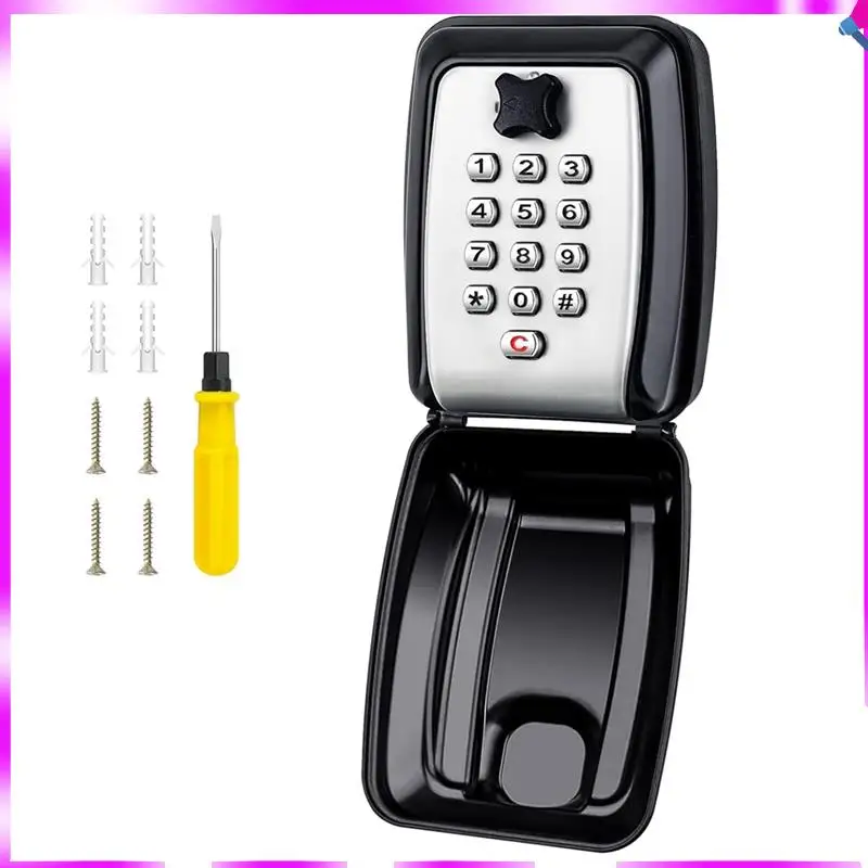 

N96R Key Box Wall Mounted Large Key Box Secure Waterproof Outdoor Key Box With 12 Code Rustproof Weatherproof Heavy Duty Key