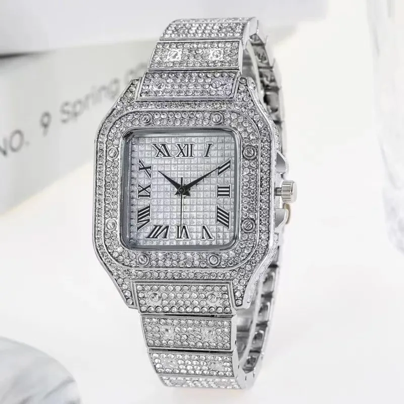 2023 Diamond Womens Watches Luxury Brand Fashion Quartz Wristwatch Hip Hop Diamond New Watch For Women Fashion Lady\'s Gold