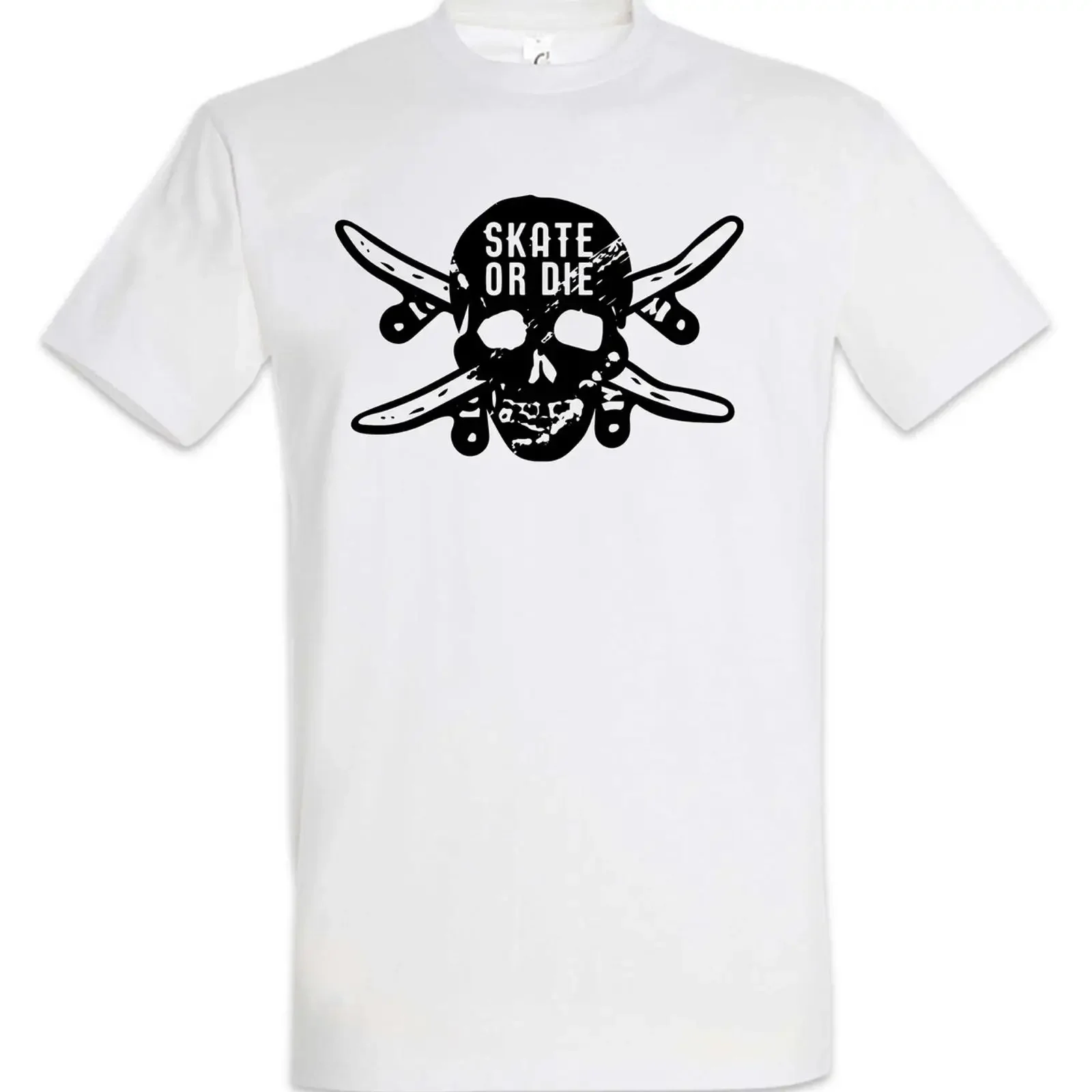 Skate Or Die II T Shirt Oldschool Skateboard Skater Kickflip SK8 Bones vintage Washed homme Versatile fashion Stylish