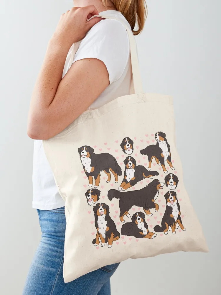

Bernese Mountain Dog cute illustration pattern Tote Bag free delivery bags bags for women female bag
