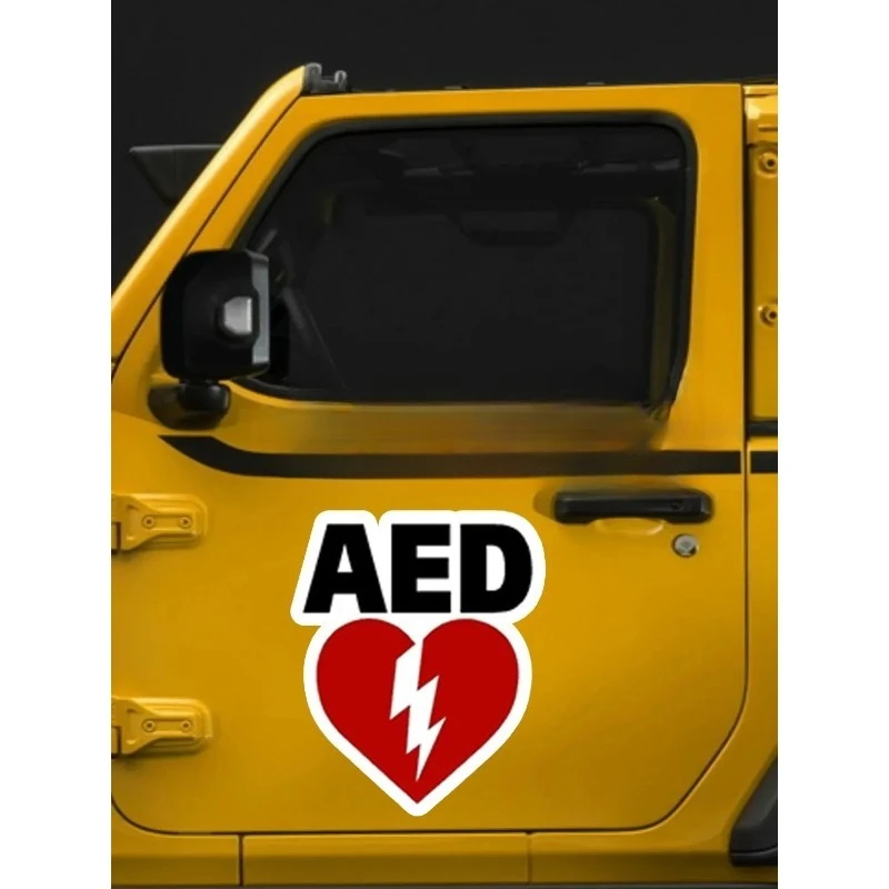 

New Design Waterproof Aed Decal Medical Emergency Vehicle Defibrillator Car Decal Car Motorcycle Accessory Vinyl 15cm PVC KK