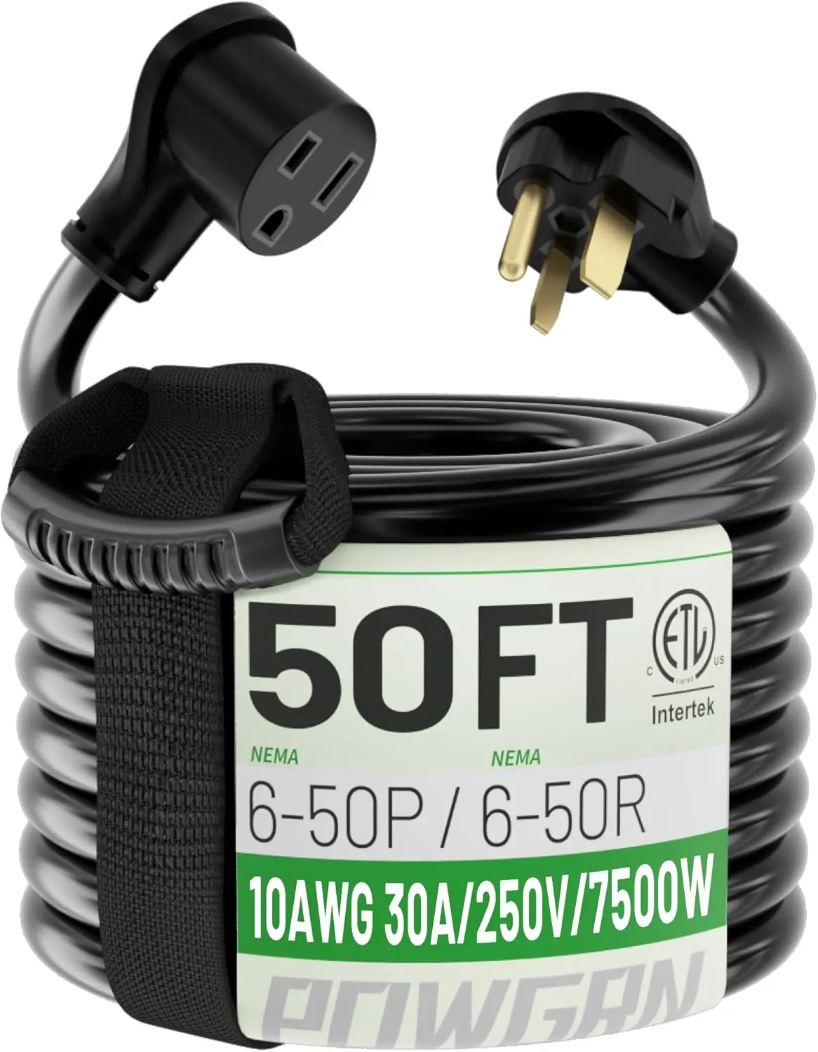

50ft Welder Extension Cord 10 Gauge 30 Amp 250V NEMA 6-50P to 6-50R Heavy Duty for Welding Machine