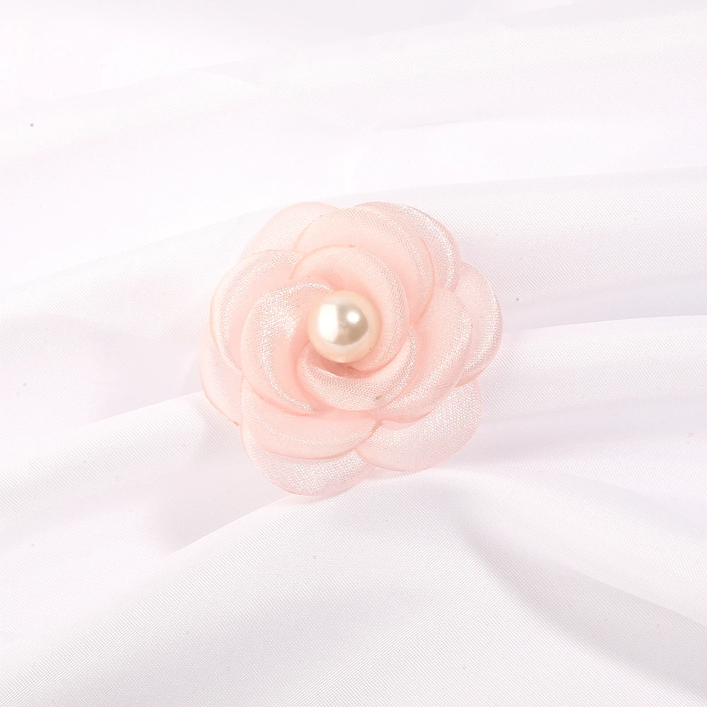 

5,5 см имитация жемчуга камелии сетчатая ткань цветок для свадебного приглашения искусственные цветы для украшения платья