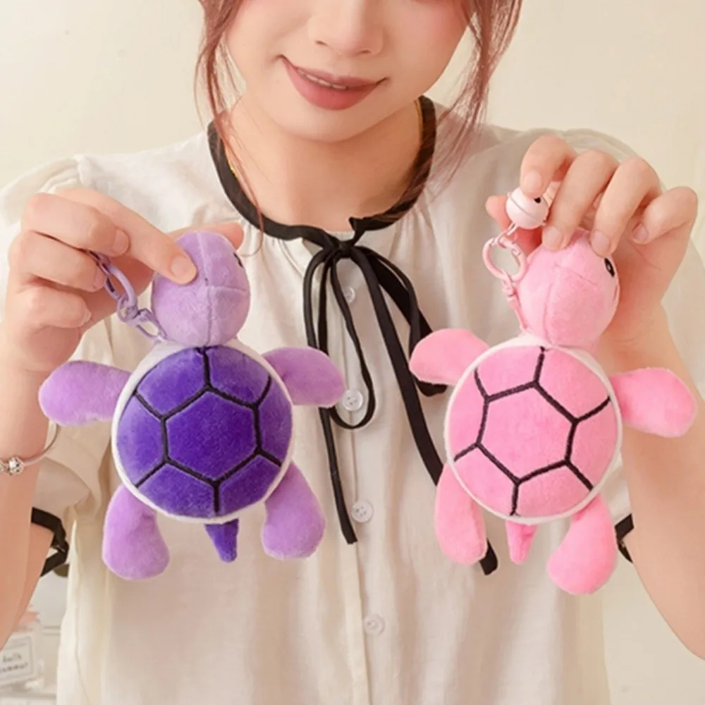 

Cartoon Bell Turtle Pendant Stuffed Creative Turtle Keychain Funny Cute Turtle Keyring Car Key Pendant