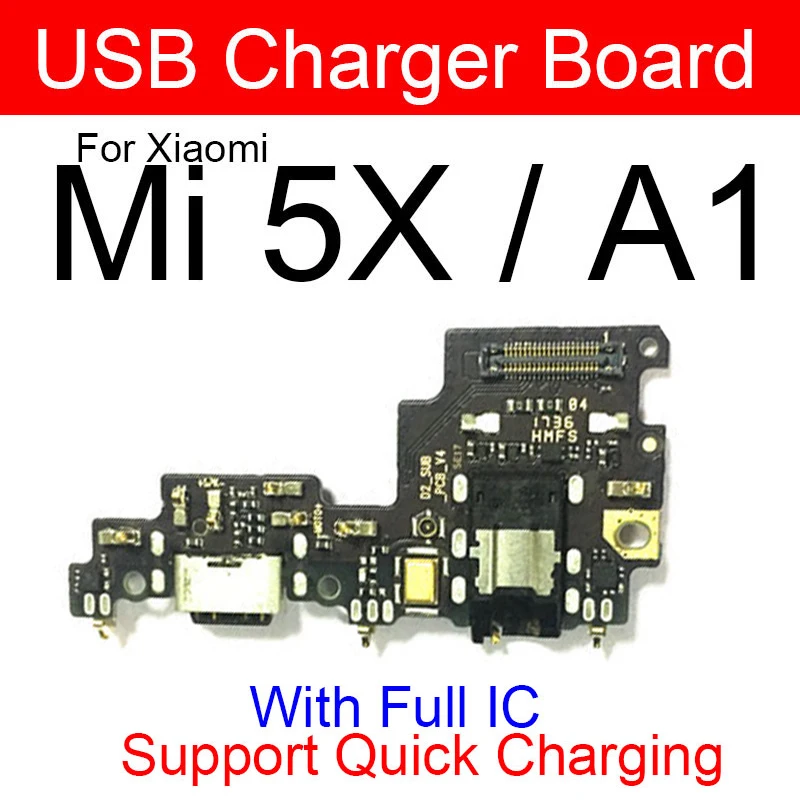 USB Charging Port Jack Board For Xiaomi Mi A1 A2 A2Lite A3 CC9E 5X 6X USB Charge Port Board For Redmi 6 Pro Replacement Parts