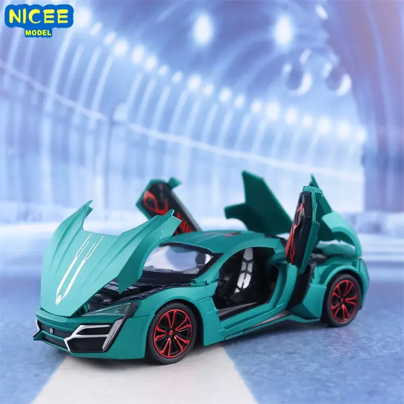 

1:24 Lykan Hypersport имитация литая модель автомобиля из металлического сплава с разбрызгивающим звуком фотоколлекция детская игрушка подарок A499