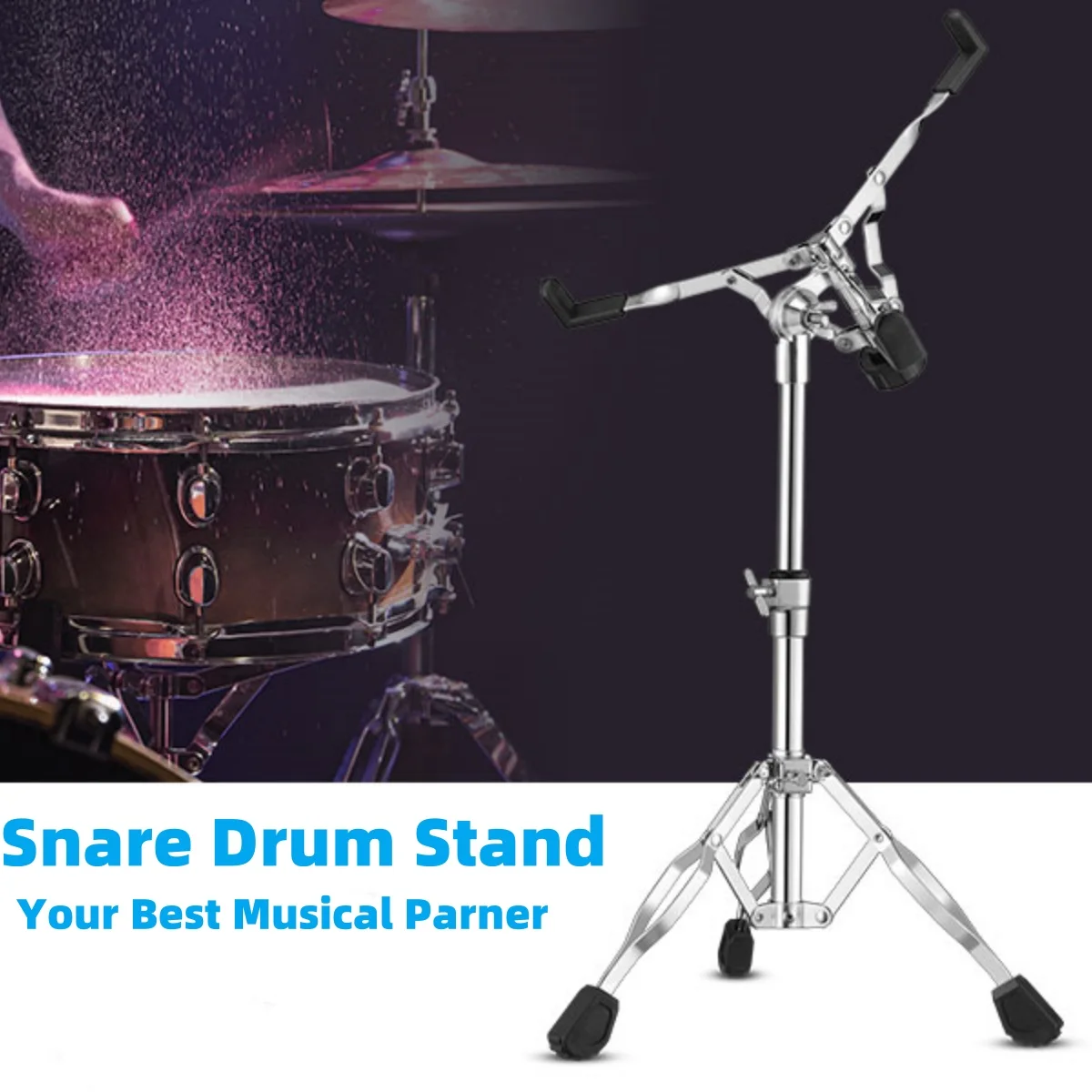 Portable Snare Drum Stand Height Adjust Instrument Holder Snare Drum Base Drum Bracket for 12\'\'~14\'\' Dia Drums Instrument