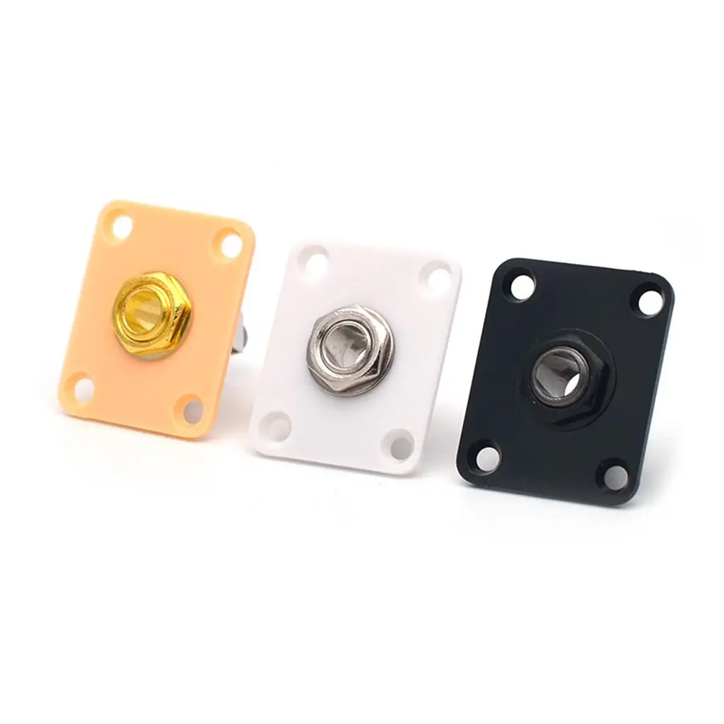 Rectangular Electric Guitar Output Jack Plate Plastic Material for LP Model Guitar Repair Parts