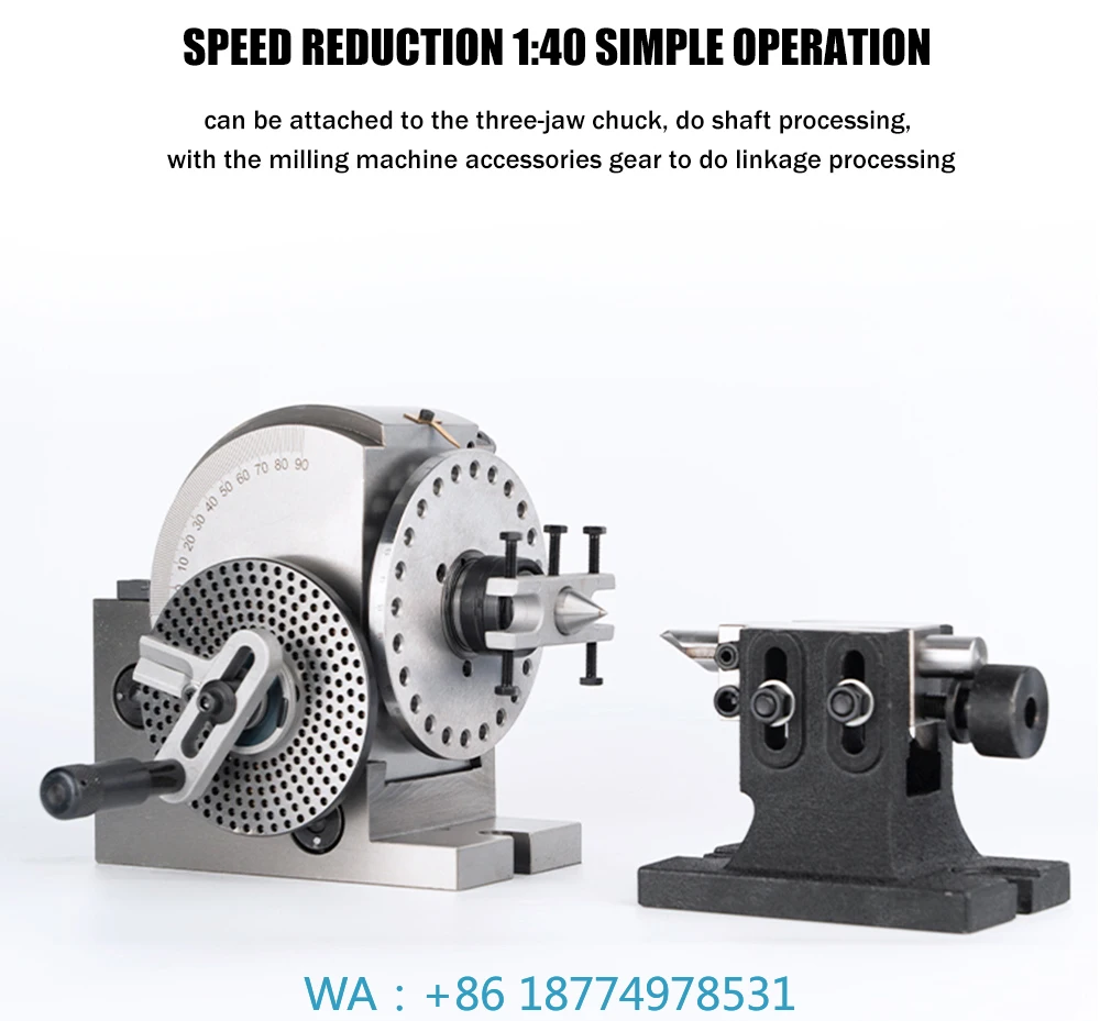 

Milling Machine Accessory Simple Fast Universal Steel Dividing Head CNC Vertical Horizontal Dual-Purpose