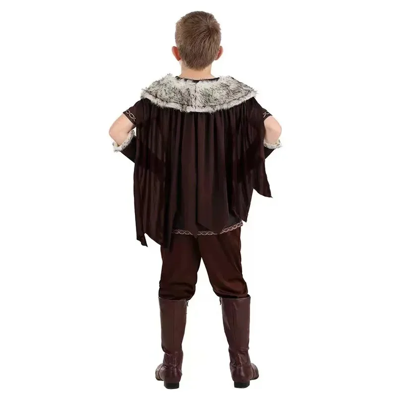 

aaa12 3Halloween Children's Day Stage Performance Gathering Party Nordic Viking Boy Warrior Cosplay Costume