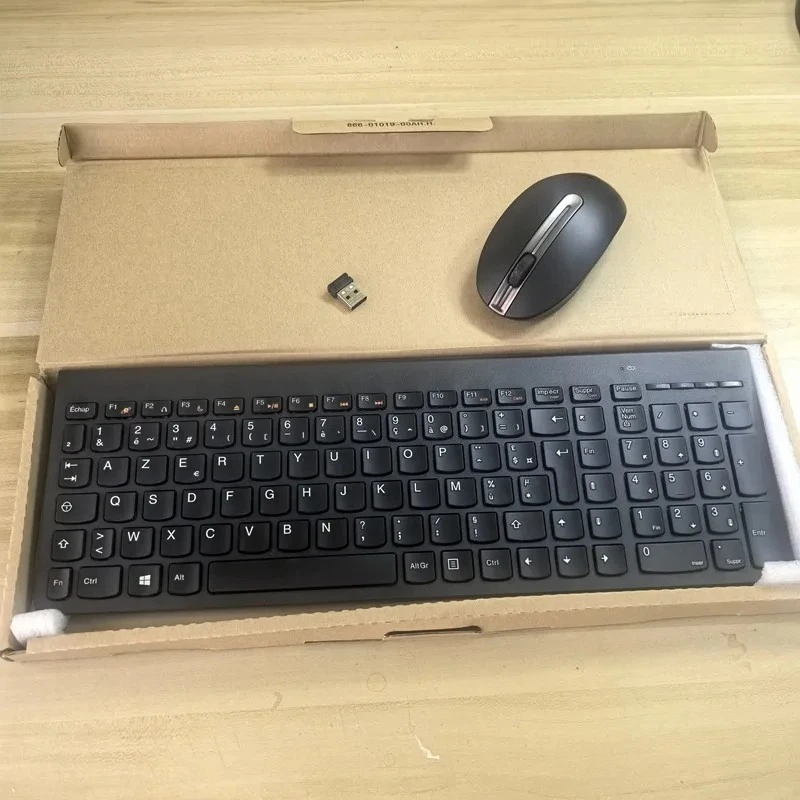 

AZERTY French layout Wireless keyboard and mouse set for lenovo SK8861 Laptop desktop computer pc