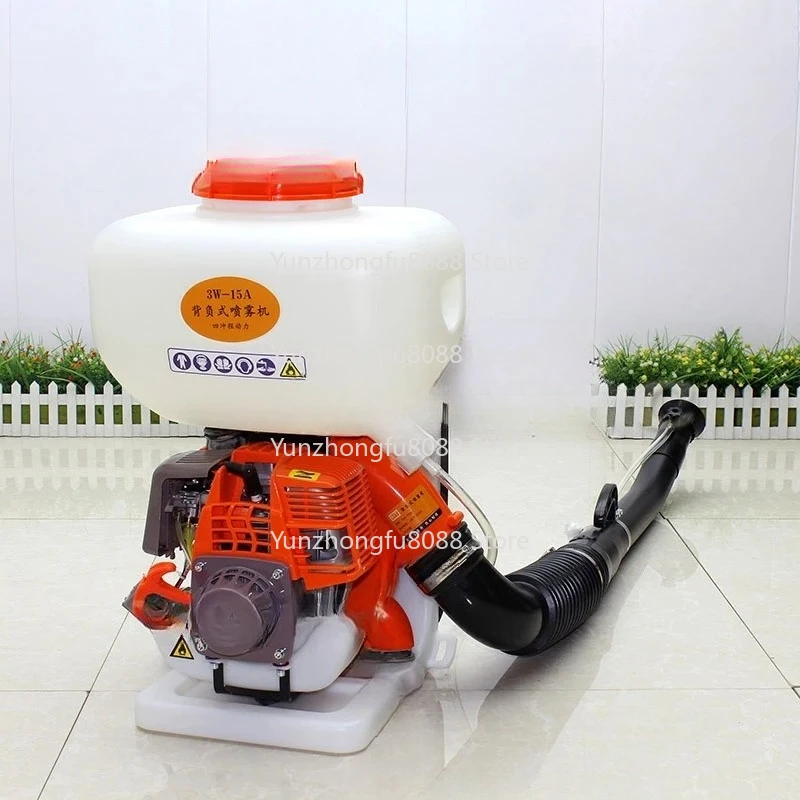 4 Stroke Backpack Power Mist Sprayer Powder Fertilizer Applicator Agricultural Dry 15L