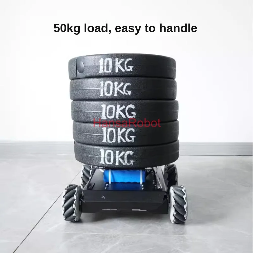 V5 4WD Double Chassis Metal Mecanum Wheel Intelligent Robot Car 24V DC Motor 50KG Load Capacity Supports Wireless Control - Image 2