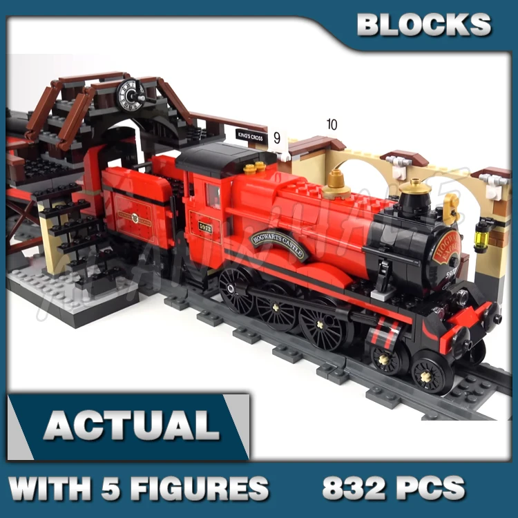 

832pcs Magical World of Wizards School Express Train Platform Station 11006 Building Blocks Toy Compatible With Model